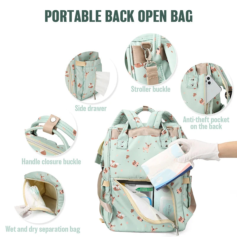 Multi-Function Travel Backpack for Parents