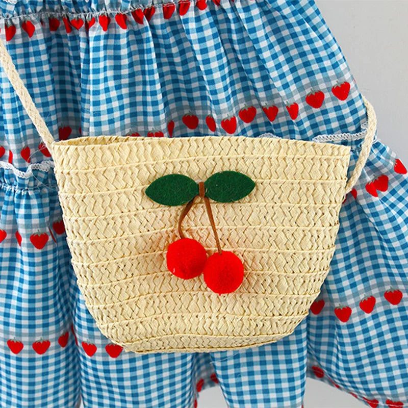 2 Pcs Baby Girl's New Summer Dress with Sleeveless Round Neck