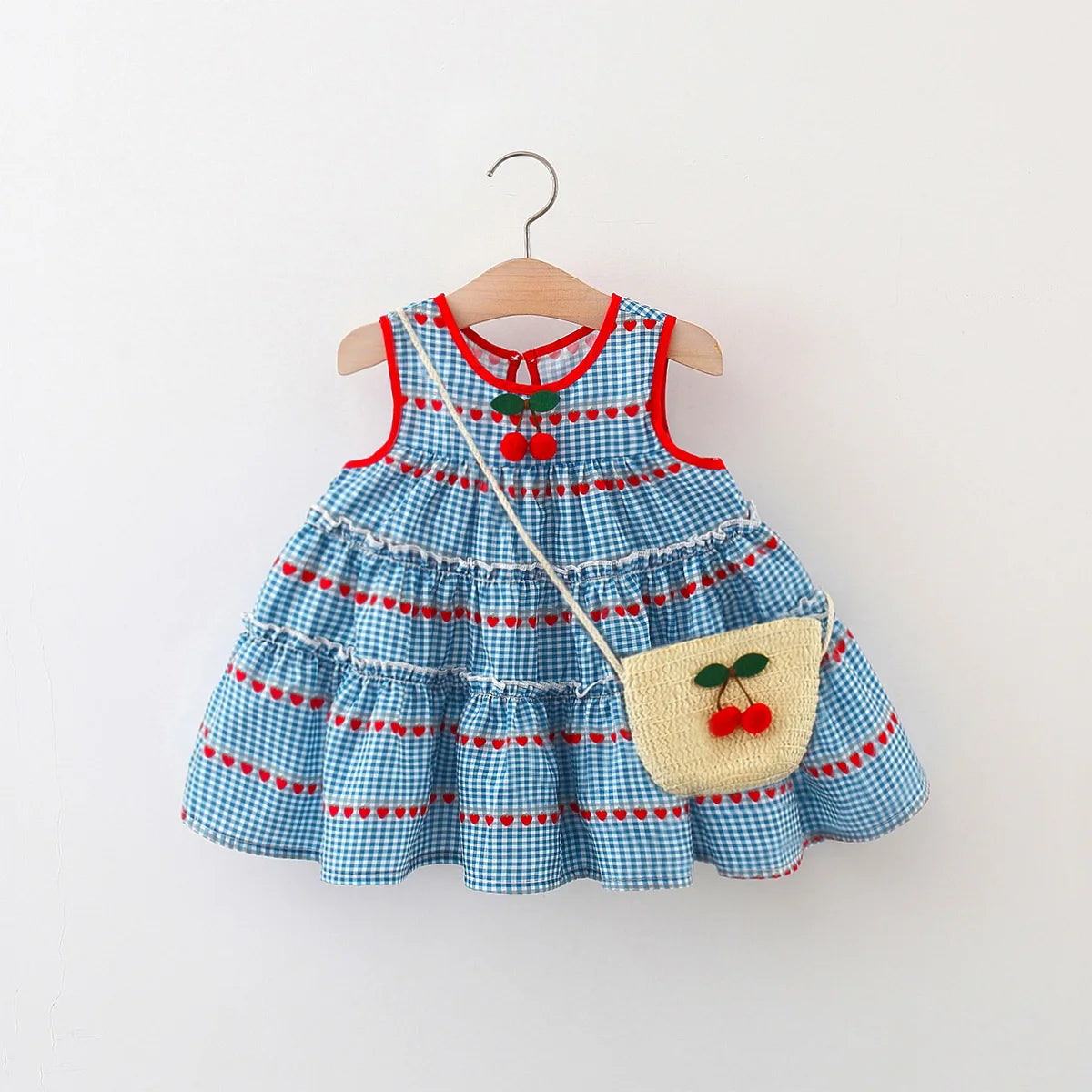 2 Pcs Baby Girl's New Summer Dress with Sleeveless Round Neck