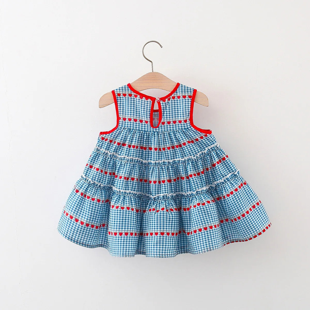 2 Pcs Baby Girl's New Summer Dress with Sleeveless Round Neck