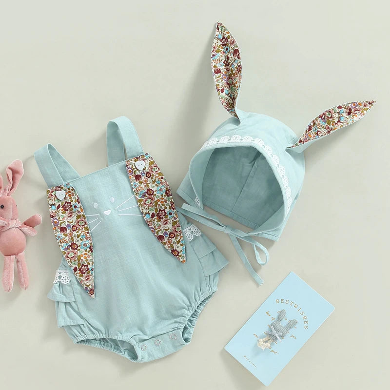 Special EASTER Romper with Rabbit ears