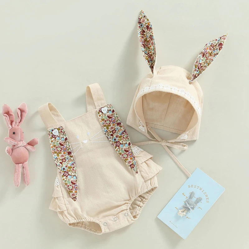 Special EASTER Romper with Rabbit ears