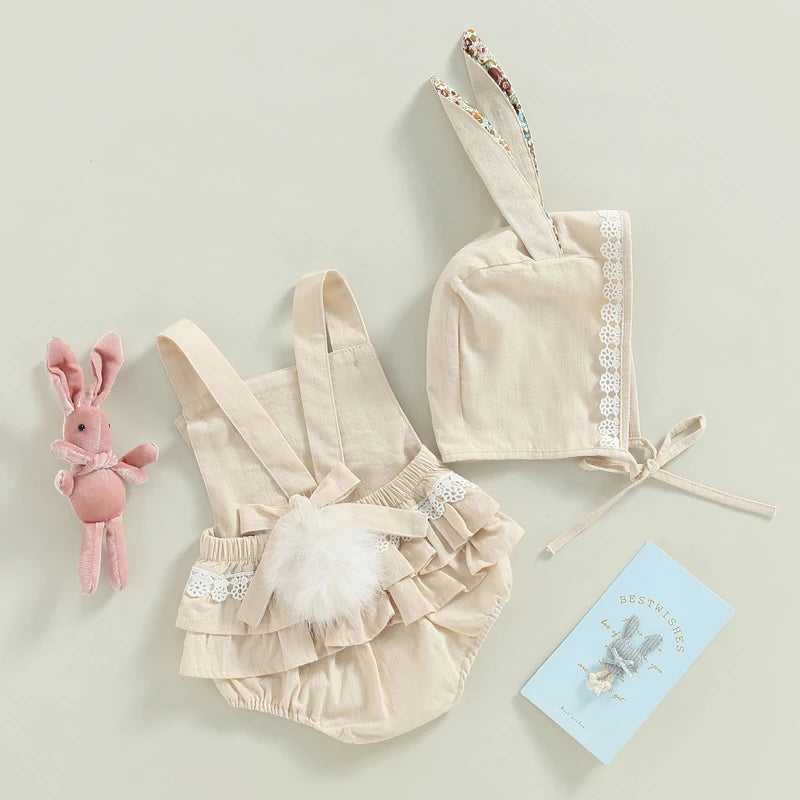 Special EASTER Romper with Rabbit ears