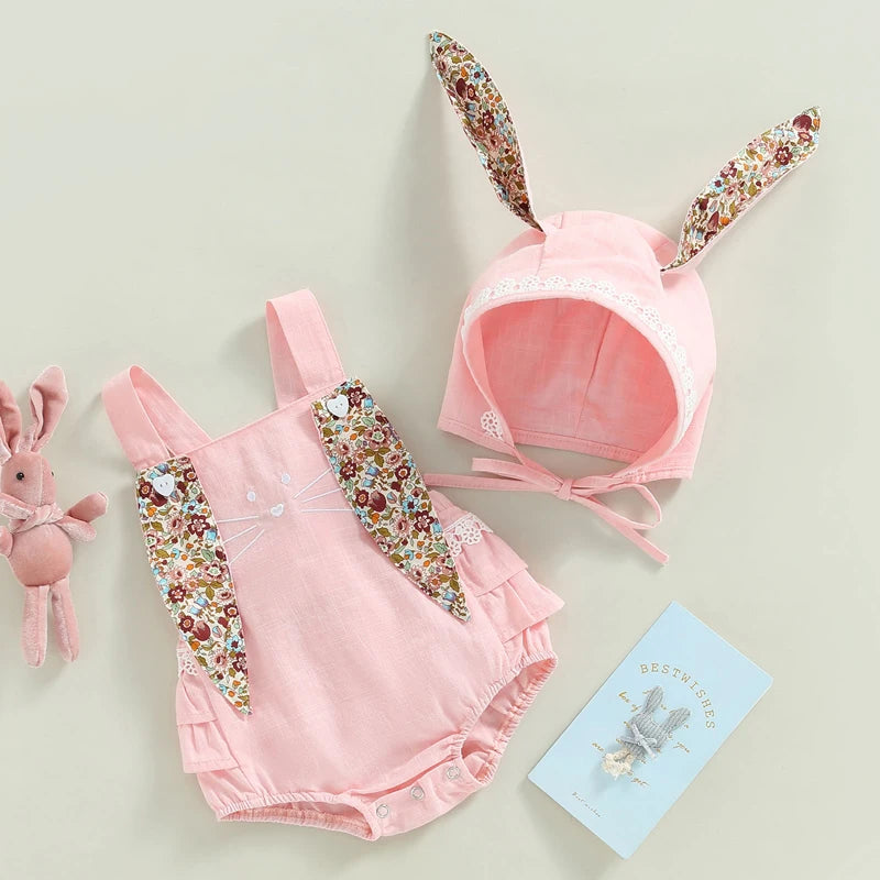 Special EASTER Romper with Rabbit ears