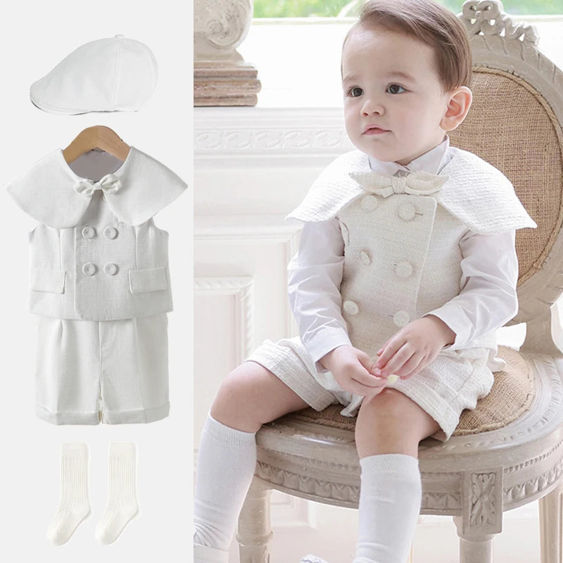 White Boys 4-Piece Formal Suit Set